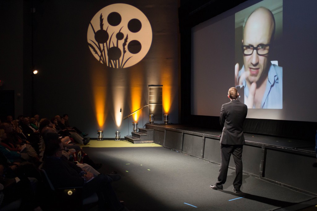 "Room" Director Lenny Abrahamson skypes in for a Q&A session following the screening
